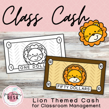 Preview of Lion Class Cash: Themed Money for Classroom Economy