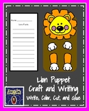 Lion Craft Activity Writing Puppet - Zoo Savanna Animal Re