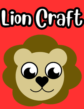 Preview of Lion Craft Zoo Animals Craft Zoo Animal Activities Safari Activity Spring