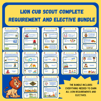 Preview of Lion Cub Scout Complete Requirement and Elective Bundle