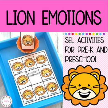 Preview of Lion Emotions - SEL Activities for Pre-K and Preschool