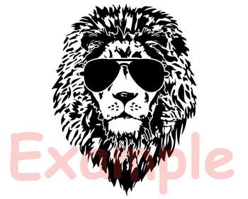Download Lion Head Glasses Silhouette Svg Wild Animal African King Claw Zoo 854s