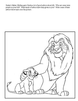 mufasa and simba coloring pages