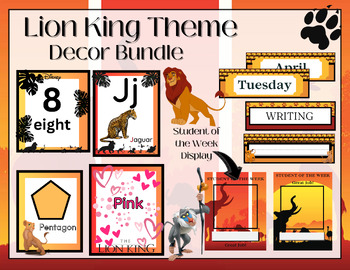 Preview of Lion King Themed Bundle!- Classroom Decor