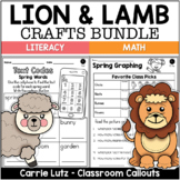 Lion & Lamb Spring Crafts - Math and Literacy Activities S