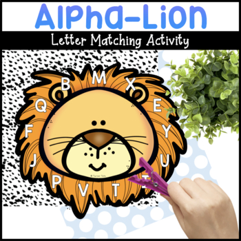 Preview of Lion Letter Matching Activity - Zoo Animal Literacy Center for Learning Letters