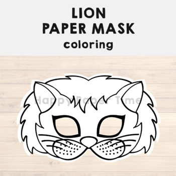 lion mask coloring page