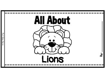 Lion Research Project, Animal Science Report, Zoo Science Craftivity by ...