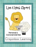 Lion and Lamb Clipart -  Spring Clipart - Commercial Use