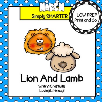 Preview of Lion and Lamb Writing Cut and Paste Craftivities