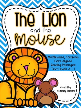 Preview of Lion and the Mouse Fable: CCSS Aligned Leveled Reading Passages and Activities