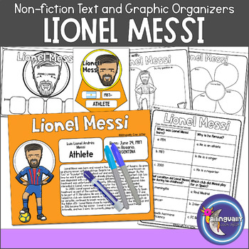 Preview of Lionel Messi Hispanic Heritage Month Non-fiction Biography and Activities