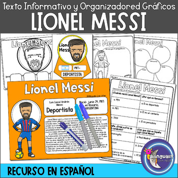 Preview of Lionel Messi Hispanic Heritage Month Biography and Activities in SPANISH