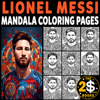 Preview of Lionel Messi Mandala Coloring Book – 10 Pages