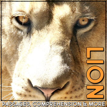 Preview of Lion Animal Animal Research Nonfiction Reading Passage & Comprehension