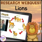Lions Digital Research WebQuest Activity Google Slides Non