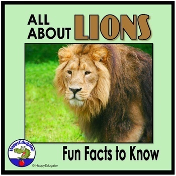 Preview of Lions PowerPoint - Informational Text and Fun Facts