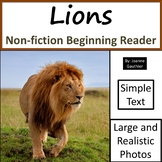 Lions: Non-fiction animal e-book for beginning readers