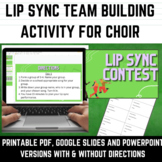 Lip Sync Choir Team Building Activity for Middle School Ch