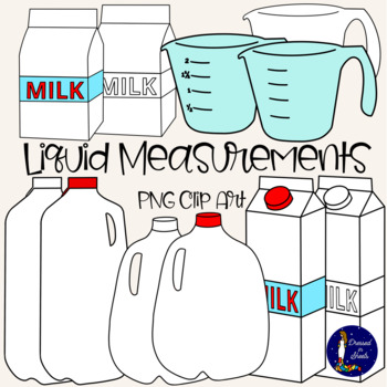 Preview of Liquid Measurements Clip Art
