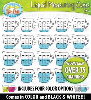 Preview of Liquid Measuring Cup Clipart {Zip-A-Dee-Doo-Dah Designs}