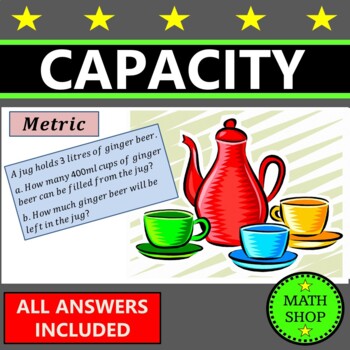 Preview of Liquid Volume Capacity Volume and Capacity Measuring Capacity Activities