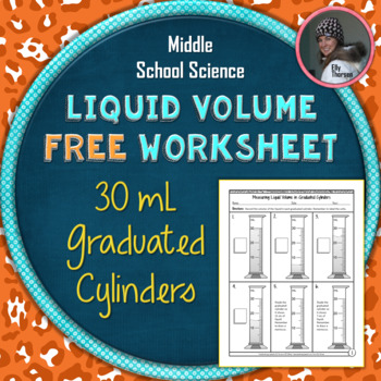 Preview of Liquid Volume: Measuring with 30 mL Graduated Cylinders FREE Worksheet