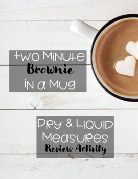 Preview of Liquid and Dry Measurements | Kitchen Measurements Small Group Review Activity