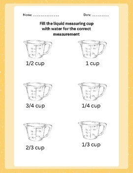 Liquid measuring practice by Salt Boutique | TPT