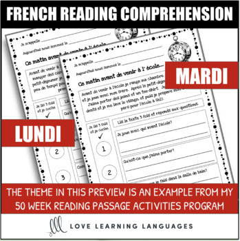 Lire Tous Les Jours 12 French Reading Program Distance Learning