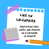 Lire un calendrier - French Calendar Worksheets - Measurem