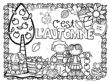 Lis et Colorie ~ L'AUTOMNE! by Peg Swift French Immersion | TpT