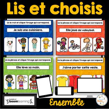 Preview of Lis et choisis - Ensemble grandissant - Boom cards - Distance Learning