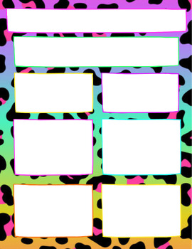 Preview of Lisa Frank Inspired Newsletter Template