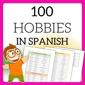 List 100 Hobbies in Spanish (+Translation to English)
