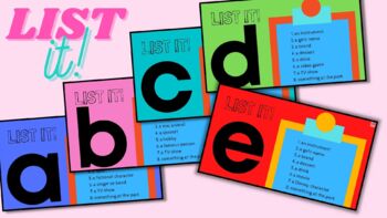 Preview of List It! Word Activity