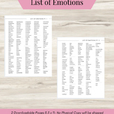 List Of Emotion Words