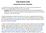 List Poetry Unit Inspired by Kwame Alexander