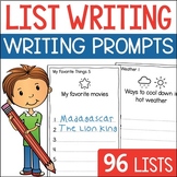 List Writing Folder Resources, Fun Writing Prompts & Writi