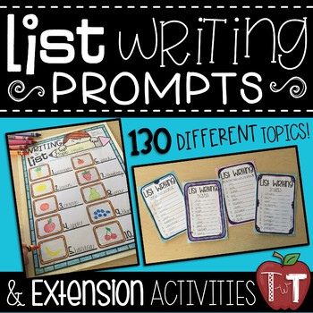 Preview of List Writing Prompts and Extension Activities {Writing Station/Literacy Center}