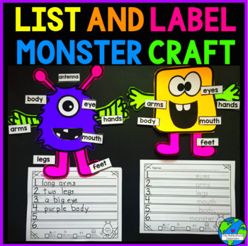 Preview of List and Label Writing: Monster Craft | Halloween Activity
