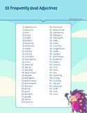 List of 55 Adjectives -- ELA Support -- Enhance Writing an