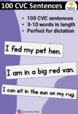 List of CVC Sentences - Perfect for Dictation