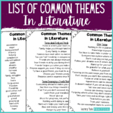 List of Common Themes in Literature