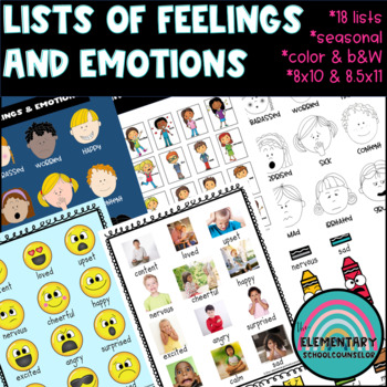 List of Feelings and Emotions | TPT