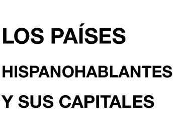 Spanish Speaking Countries And Their Capitals Banner By Srta Grieves