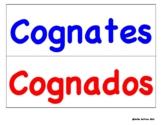 List of cognates - cognados English & Spanish (blue/red)