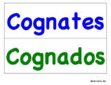 List of cognates - cognados English & Spanish (blue/green)