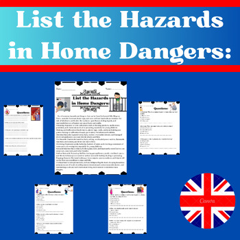 Preview of List the Hazards  in Home Dangers: with Multiple Choice Questions and Answers