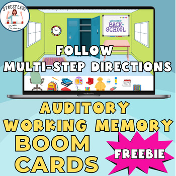 Preview of Listen & Auditory Working Memory/Multi-Step Directions Practice Game BOOM FREE